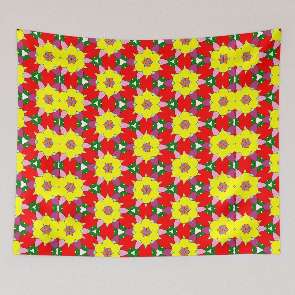 Item preview, Floral Seamless Pattern yellow, red and green designed and sold by seelya83.