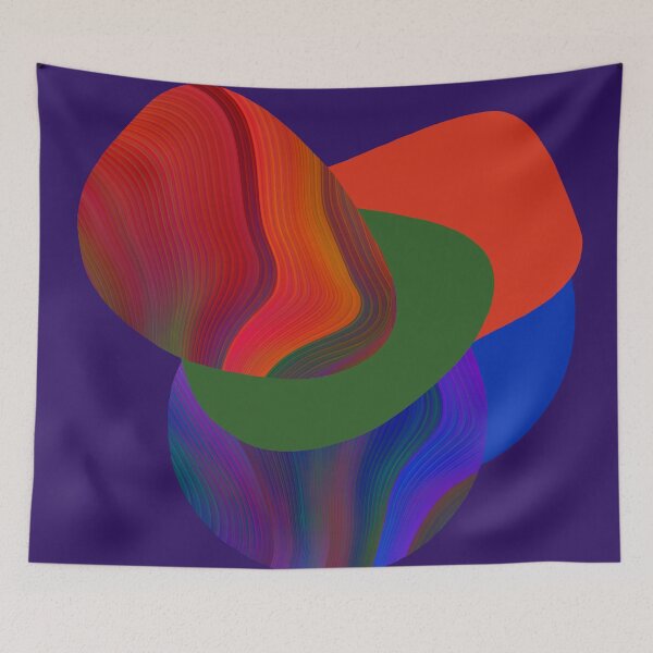 Item preview, Geometric Shapes (Orange Purple Blue) designed and sold by BilgePaksoylu.