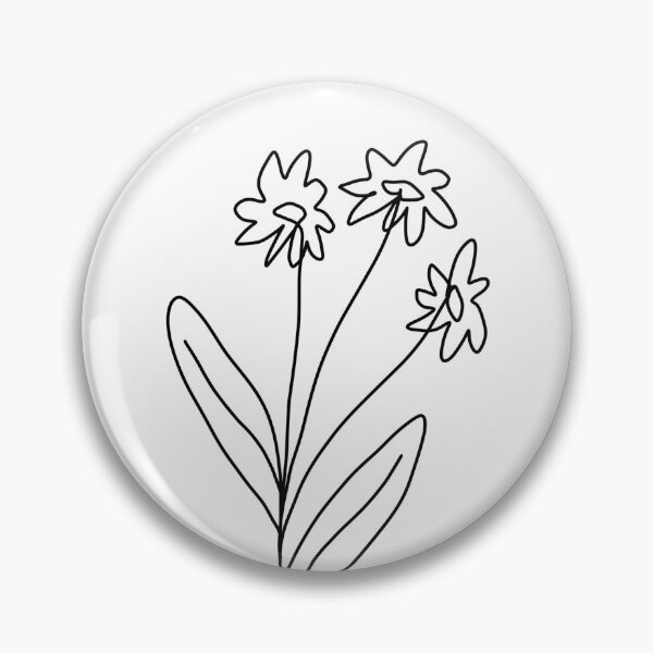 Item preview, Line Art Flower Black designed and sold by muffinstandd.