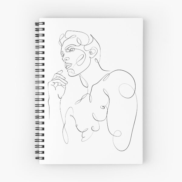 Item preview, Aesthetic male body and face one line drawing designed and sold by Bondingsoul.