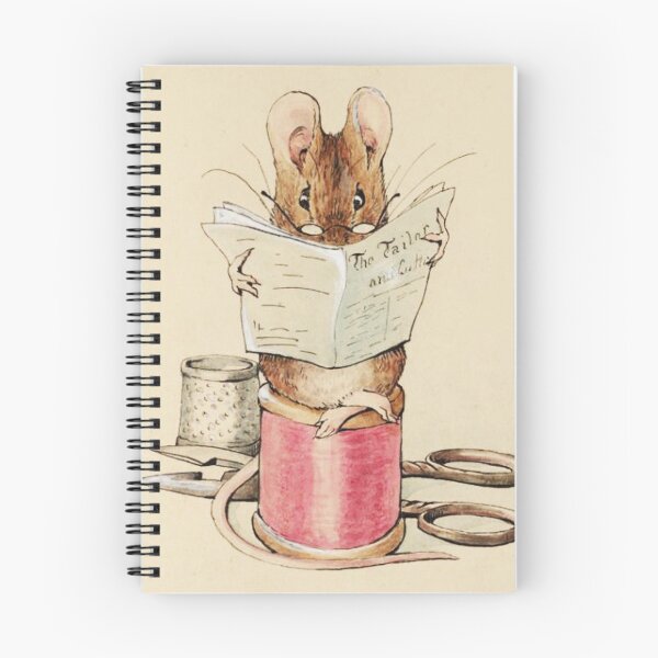 Item preview, Little mouse reading atop a spool - Beatrix Potter designed and sold by Vintage Designs +.