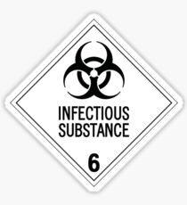 Pegatina HAZMAT Clase 6.2: Riesgo biológico