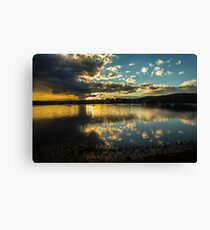 Clouds over water Canvas Print