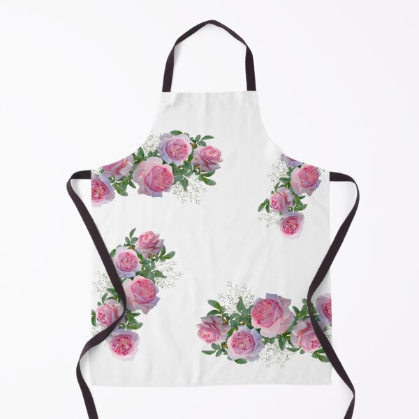 Item preview, Romantic full blossom pink white rose bouquet pattern design with green leaves designed and sold by LeBreab.