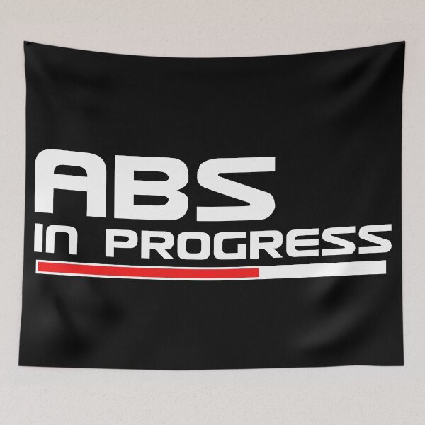 Item preview, Abs in progress text based design white mask designed and sold by wiggy38.