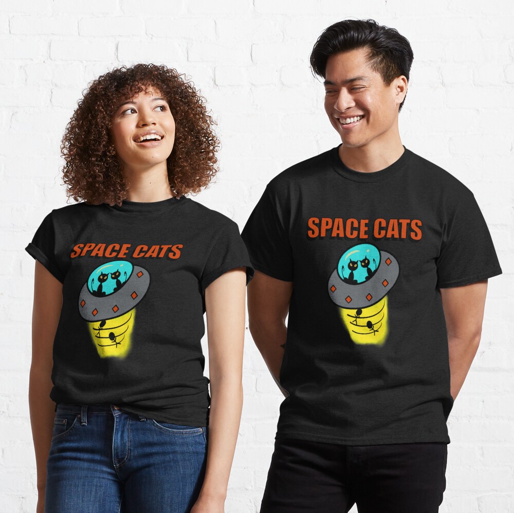 Disover Space Cats Abducting Humans Classic T-Shirt