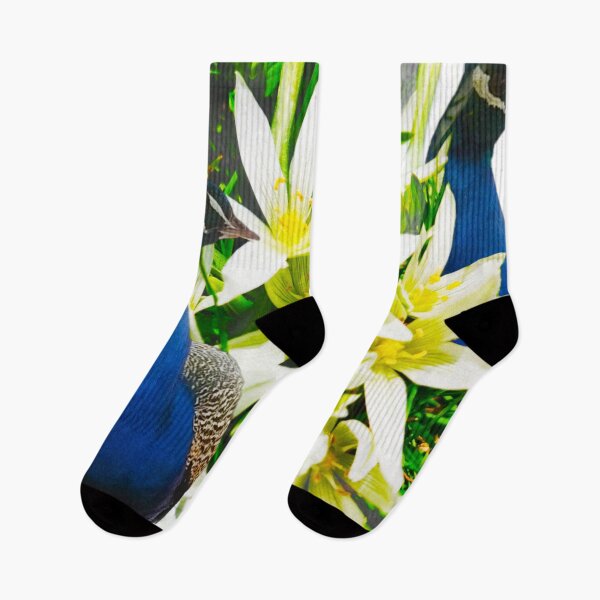 Item preview, Peacock across spring flowers  designed and sold by nelllkata.