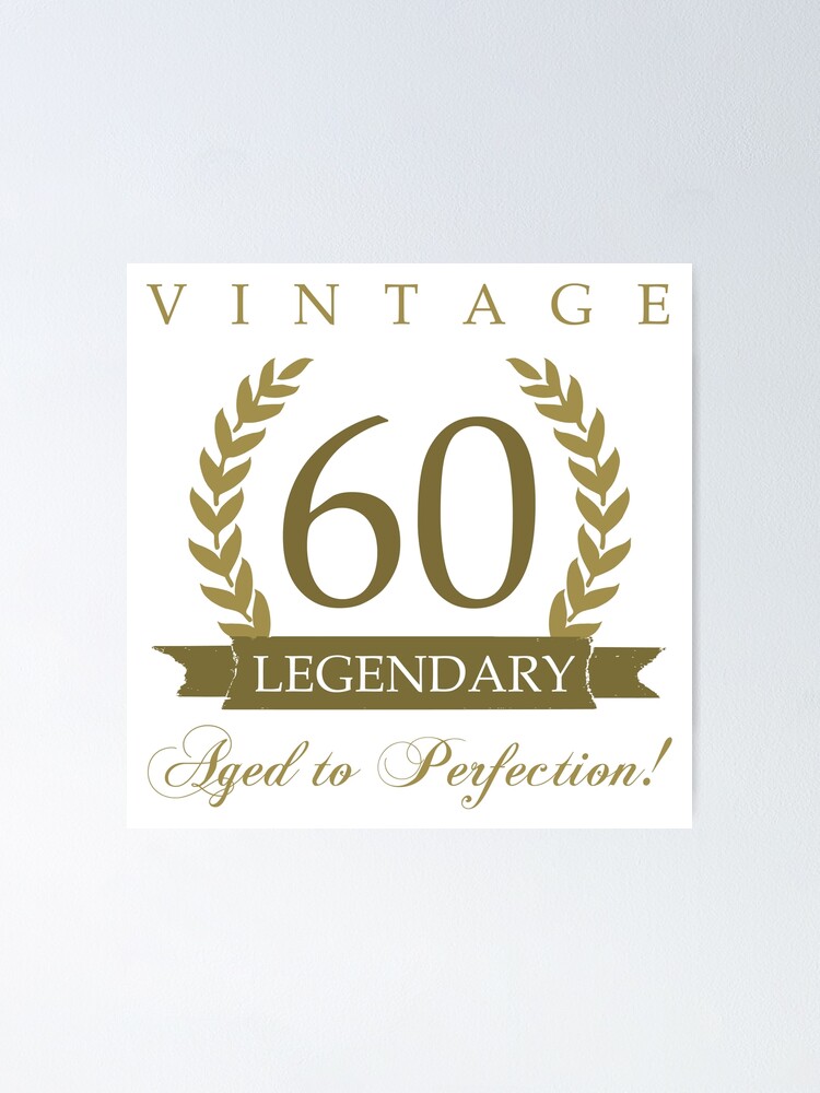 Elegant 60th Anniversary Poster for Sale by thepixelgarden