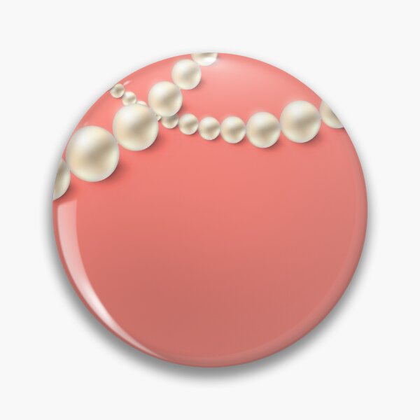 Item preview, Realistic pearl necklaces over trendy coral background. Vector luxury template with negative space designed and sold by Familyshmot.