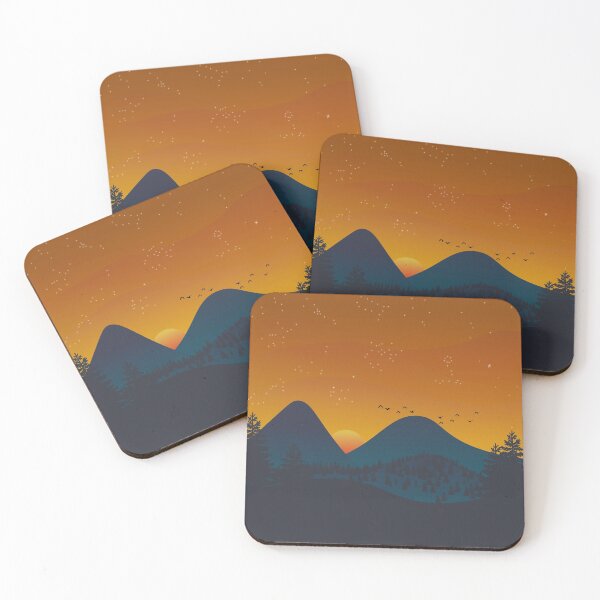 Item preview, Star Constellations and Mountain Sunset designed and sold by ProhibitionStickers.