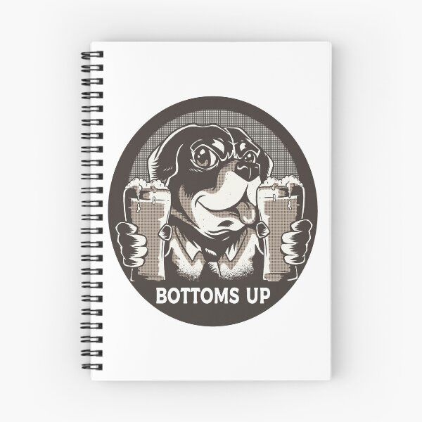 Item preview, Dog drinking pints of beer Bottoms up designed and sold by ajtechdesigns.