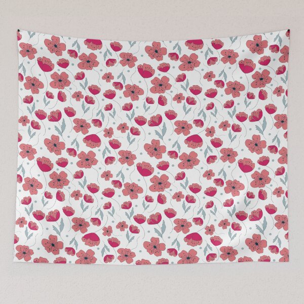 Item preview, Poppy Field on white designed and sold by Meg M Studio.