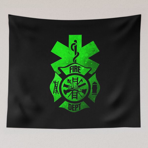 Item preview,  Green Vintage EMS EMT Firefighter First Responder Paramedic Distressed Usa American Flag designed and sold by WillPowerApp.