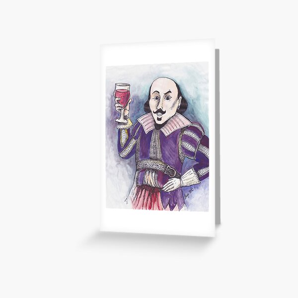 Wining Shakespeare Greeting Card