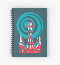 Sutro Tower Screenprint Spiral Notebook