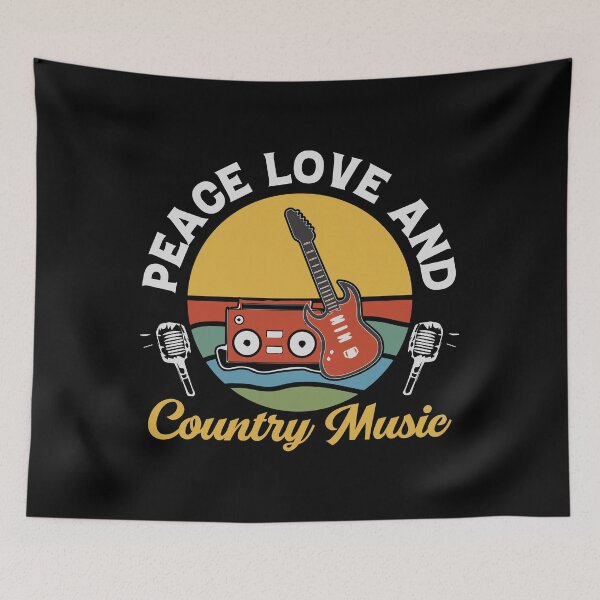 Item preview, PEACE LOVE AND COUNTRY MUSIC COLLECTION designed and sold by JRM Tees & More Store.