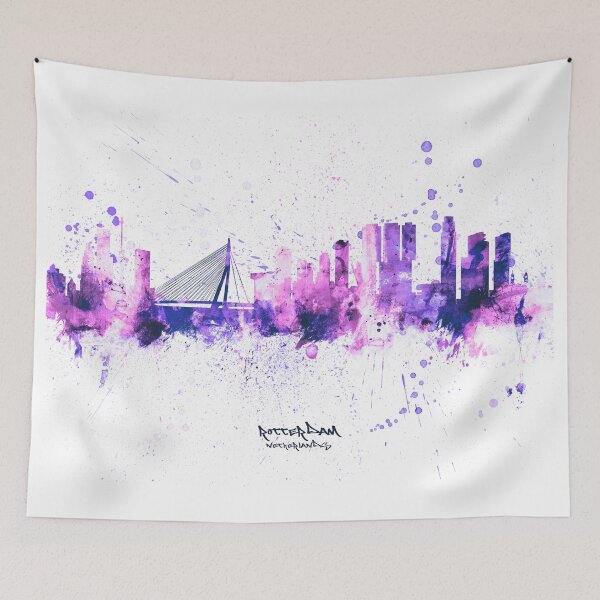 Item preview, Rotterdam The Netherlands Skyline designed and sold by ArtPrints.
