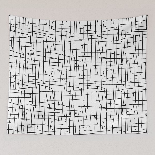 Item preview, Messy Grid black and white designed and sold by Meg M Studio.