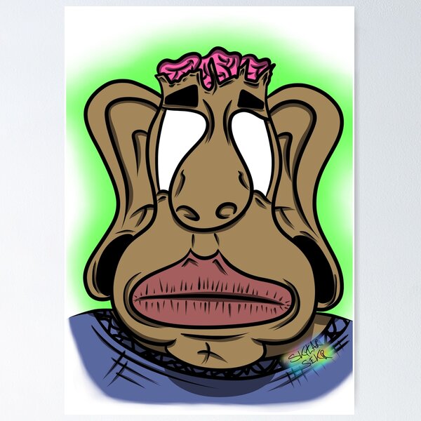 Vista previa del artículo con la obra «Brain Pop 1 en color», diseñado y vendido por Skylar Sekr.
