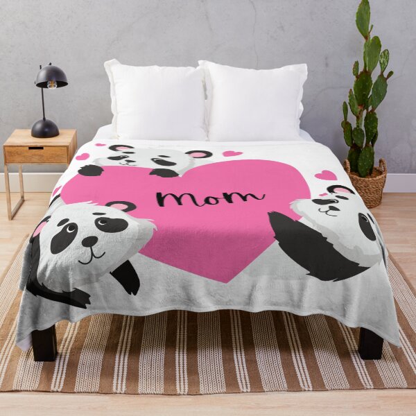 Item preview, Cute Pandas with Pink Hearts For Mom designed and sold by MamaSweetea.