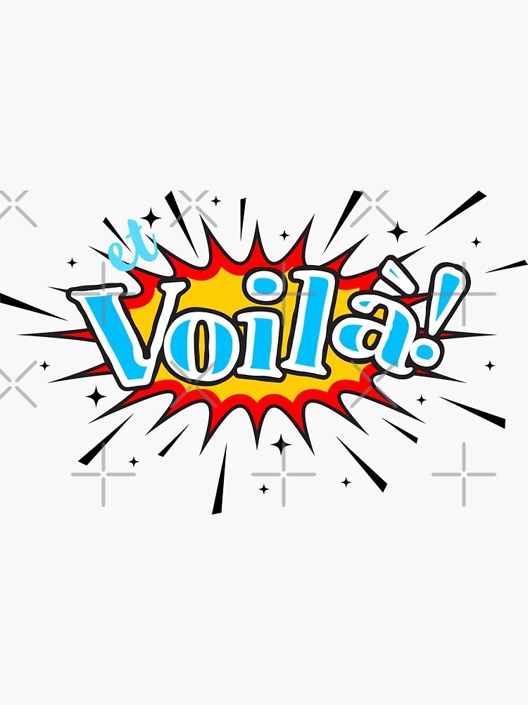 et-voila-comic-book-text-sticker-for-sale-by-ellie-miami-redbubble