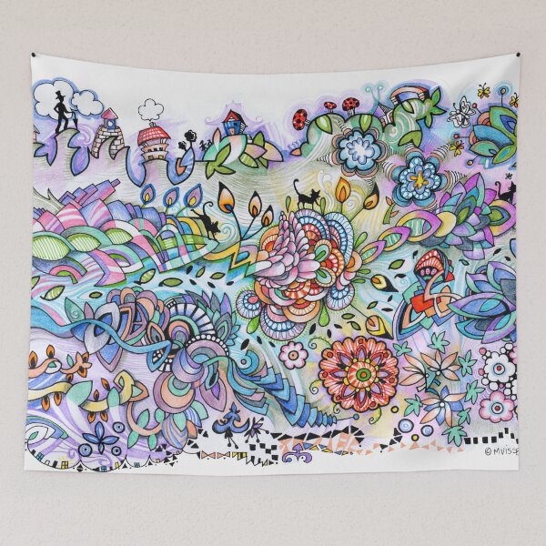 Item preview, Flowery Cat doodle designed and sold by Marleen Paddy Visser.