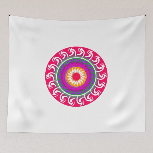 Item preview, Orange blue green mandala designed and sold by Delicarte.