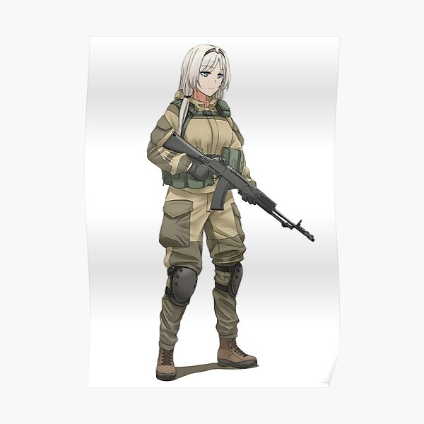 Anime Military Posters Redbubble - roblox military girl