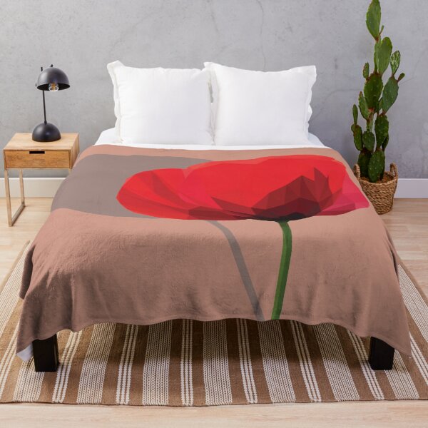 Item preview, Low Poly Red Poppy designed and sold by ErinFCampbell.