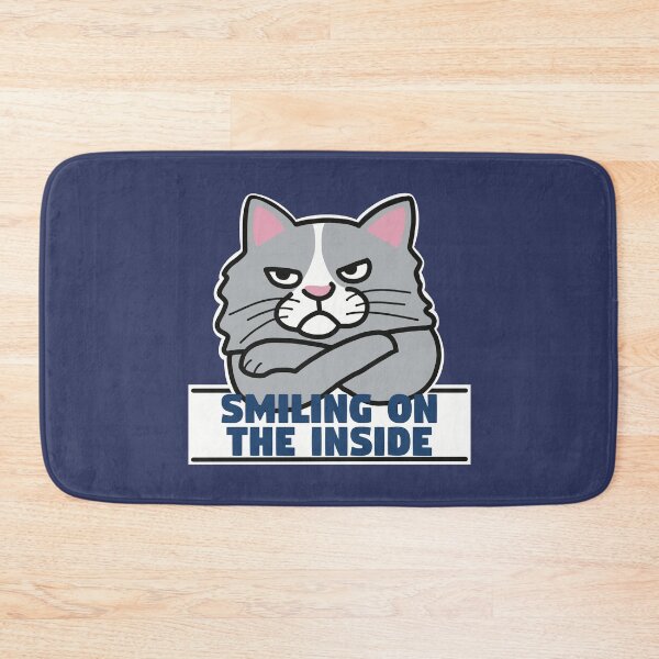 Item preview, Smiling On The Inside Moody Cat designed and sold by Funful.