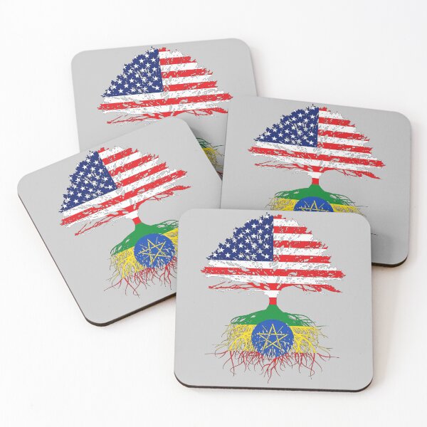 Item preview, Ethiopia Immigrant Roots  | Ethiopia USA Flag | Ethiopian American | US Naturalization Christmas Birthday Ceremony Gift designed and sold by maindeals.