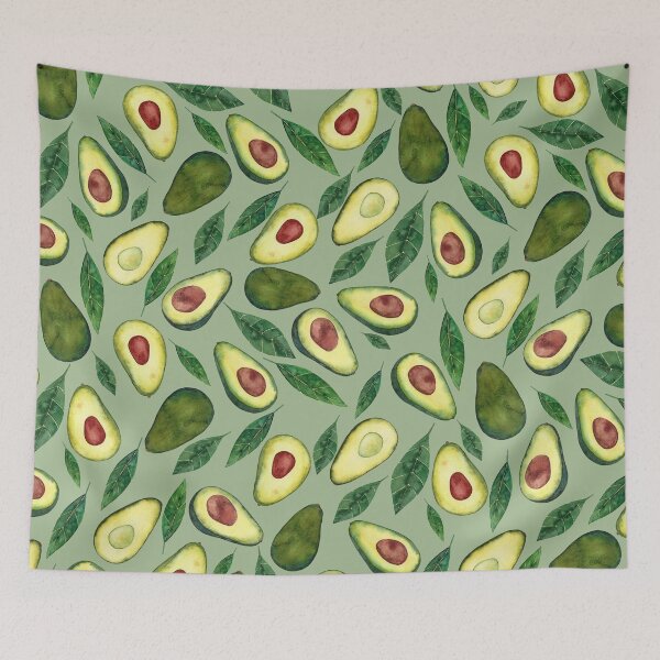 Item preview, Sliced Avocados Watercolor Painting  designed and sold by komila.