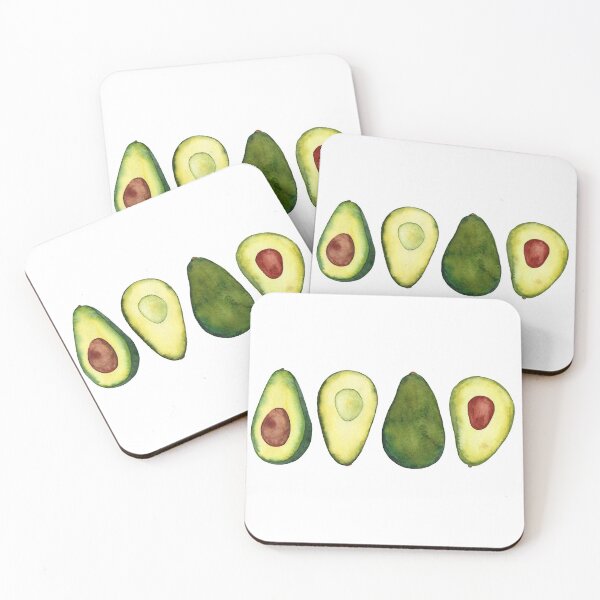 Item preview, Sliced Avocados Watercolor Painting  designed and sold by komila.