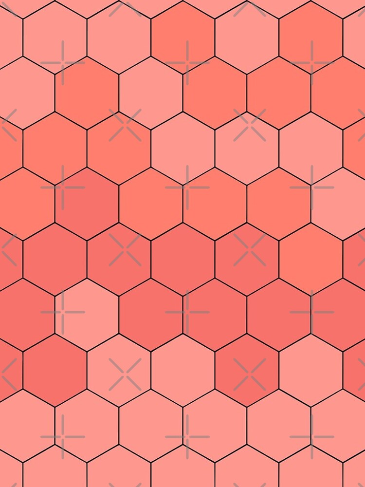 Thumbnail 5 of 5, iPhone Case, Hexagonal Pinkish Red Color Pattern designed and sold by MagicSpread.