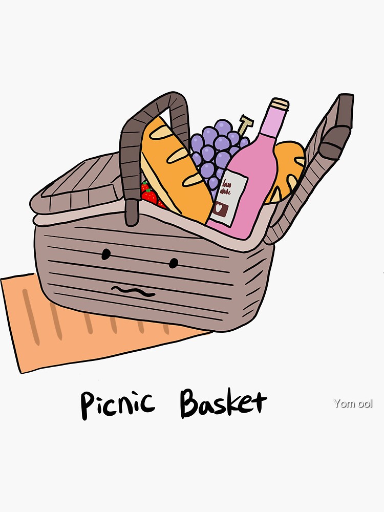 "Picnic basket" Sticker for Sale by WhateverWho Redbubble