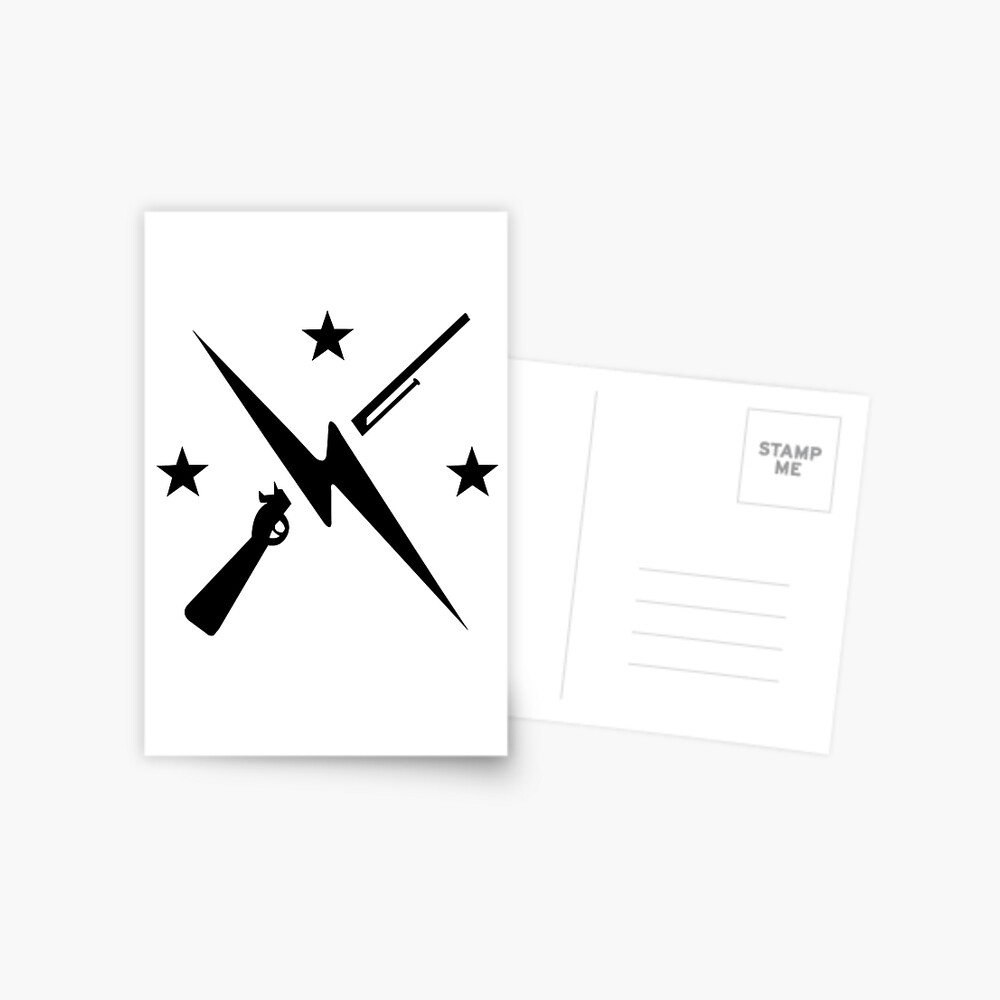 Minutemen Logo Black Fallout 4 Postcard For Sale By HeySteve   Paperpc,750x,w,f8f8f8 Pad,1000x1000,f8f8f8.u1 