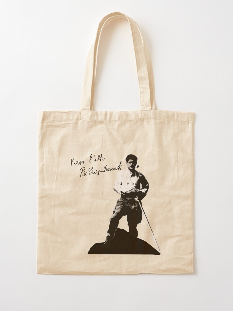 Verso L'alto Tote Bag Pier Giorgio Frassati Canvas Tote 