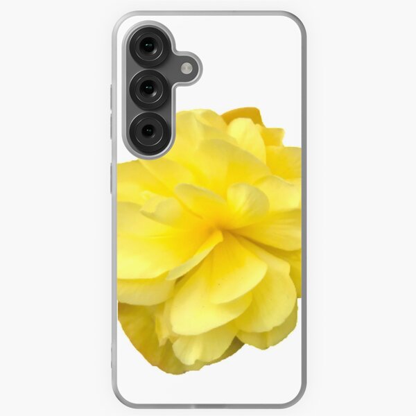 Item preview, Yellow Double Begonia Bloom on White designed and sold by InalterataArt.