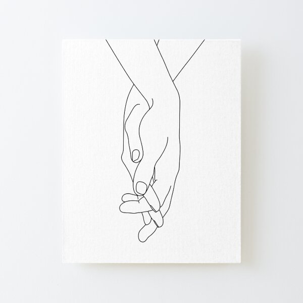 Holding hands Canvas Mounted Print