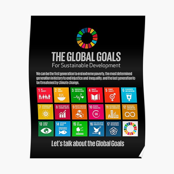 UN SDGs United Nations Sustainable Development Goals | Let's Talk About The Global Goals Poster