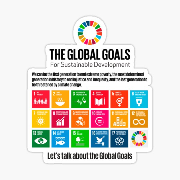 UN SDGs United Nations Sustainable Development Goals | Let's Talk About The Global Goals Sticker