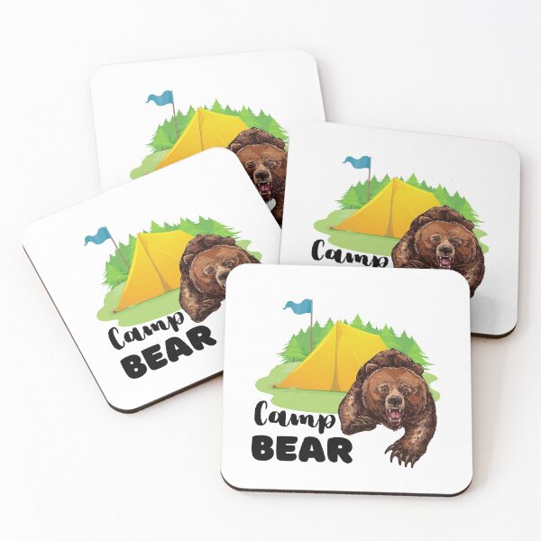 Item preview, Camping Bear Camp Wild Brown Bear Tent Explorer Expedition Hiking Campers  designed and sold by ChooproClothing.