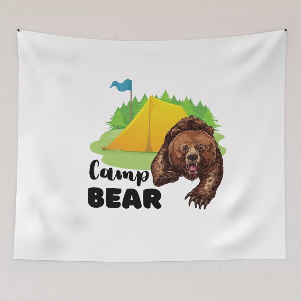 Item preview, Camping Bear Camp Wild Brown Bear Tent Explorer Expedition Hiking Campers  designed and sold by ChooproClothing.
