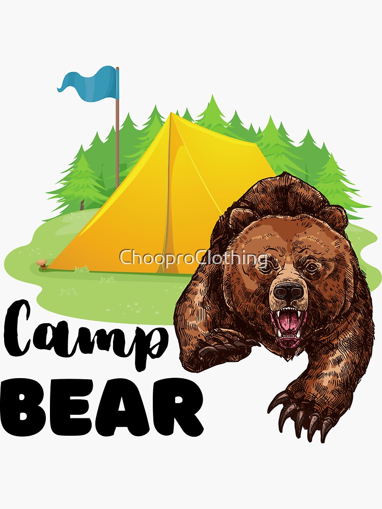 "Camping Bear Camp Wild Brown Bear Tent Explorer Expedition Hiking