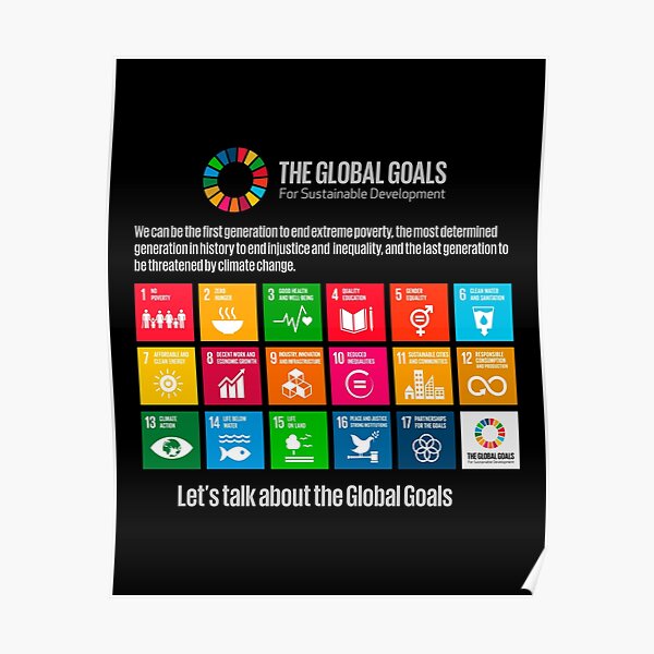 UN SDGs United Nations Sustainable Development Goals | Let's Talk About The Global Goals Poster
