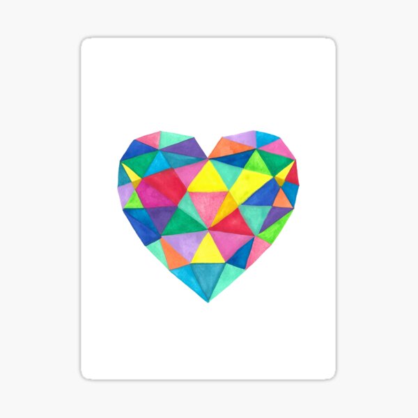 Corazón colores Pegatina