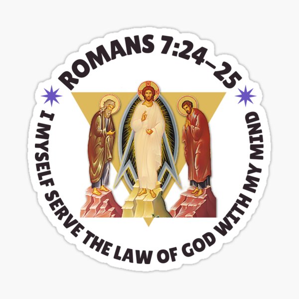 Romans 7:24-25 Sticker
