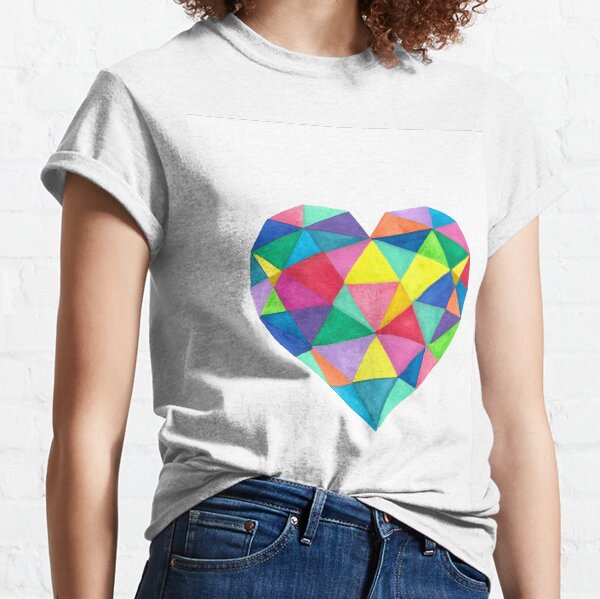 Corazón colores Camiseta clásica