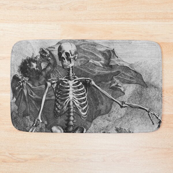 Item preview, Albinus Skeleton Human Anatomy Vintage Ecorche Engraving Spooky Halloween Death Drawing designed and sold by Mechanical Whispers.