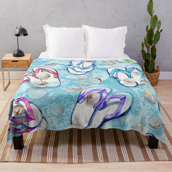 Item preview, Summer Beachcomber Seashells | Aqua Abstract Sand & Water designed and sold by L Diane Johnson.